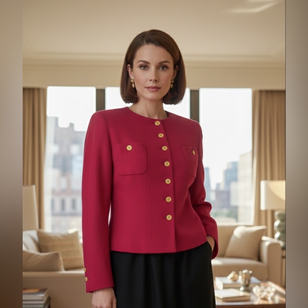 Carlisle Vintage Wool & Cashmere Princess Seam Jacket Size 0